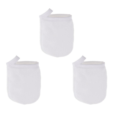 3pcs Soft Microfiber Face Cleansing Gloves Makeup Remover Cloth Pad Re 1