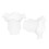 2pcs E27 Modern Flower Shape Clear Glass Ceiling Fan Lights Lampshade 2