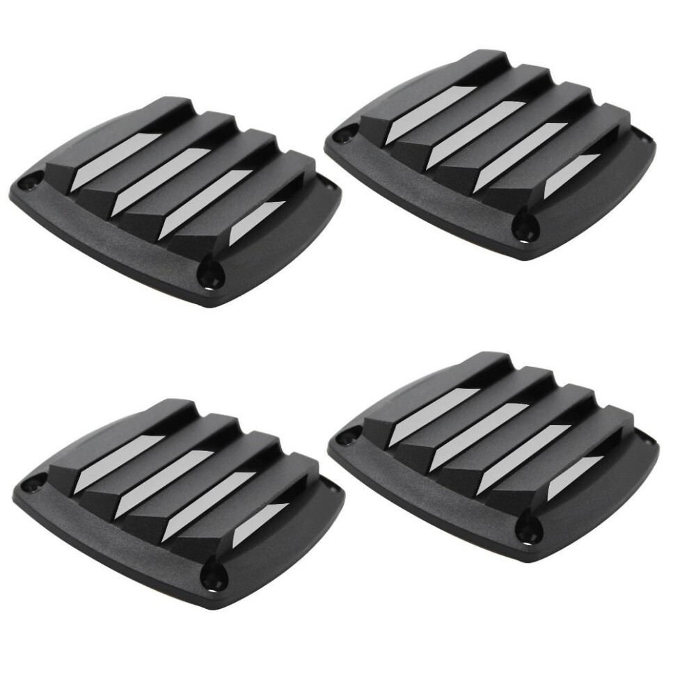 4Pcs Marine Vents Hull Air Vent Boat For 3 Inch Tube Hose - Black 6901423013940