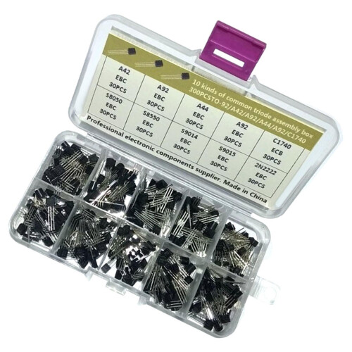 300x Transistor Assortment Kit Semiconductor to-92 Triode 2N2222 A42 A 1