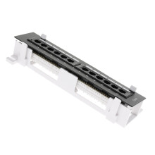 12-Port Cat5e/6 Unshielded Wallmount Network Patch Panel 10inch