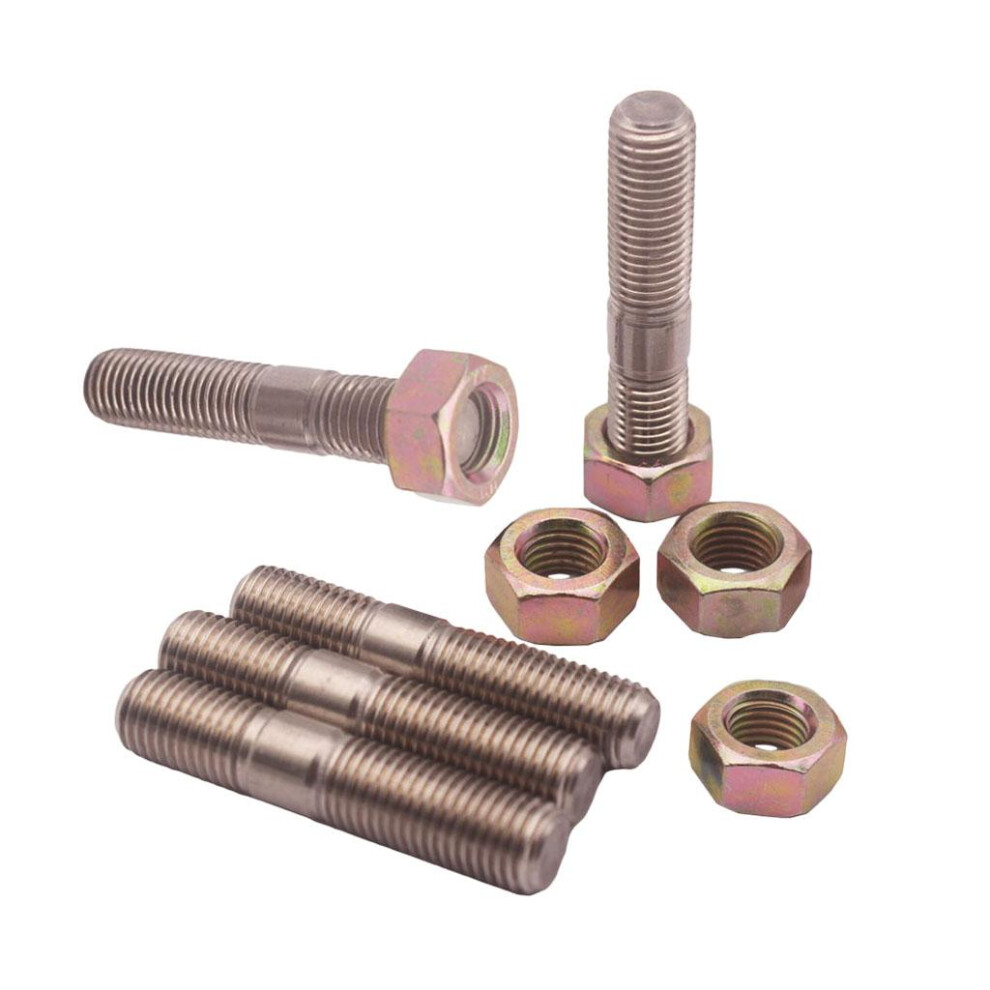 5 Pieces M10x1.25 50Mm Turbo Stud Nut Kit For Mitsubishi Dsm 1G Evo1~1 6901423015425