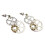 Steampunk Rock Stud Earrings Asymmetric Dangle Ear Studs Charms Weddin 2