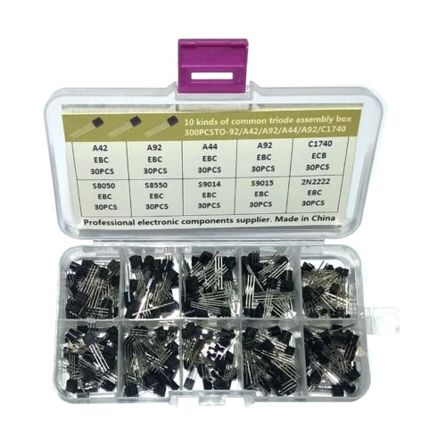 300x Transistor Assortment Kit Semiconductor to-92 Triode 2N2222 A42 A 2