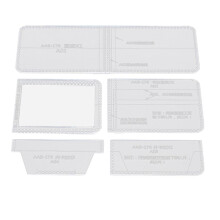 5pcs/Set Clear Acrylic Wallet Stencil Template DIY Leather Craft Tool