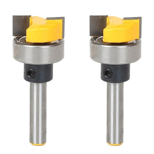 2Pieces 1/4" Shank Flush Trim Hinge Mortise Template Router Mill Bit