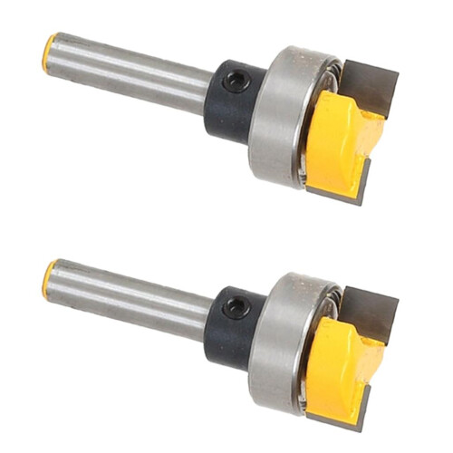 2Pieces 1/4" Shank Flush Trim Hinge Mortise Template Router Mill Bit 1
