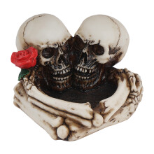Scary Skull Lovers Shape Cigarette Cigar Ashtray Ash Tray Cup Office D