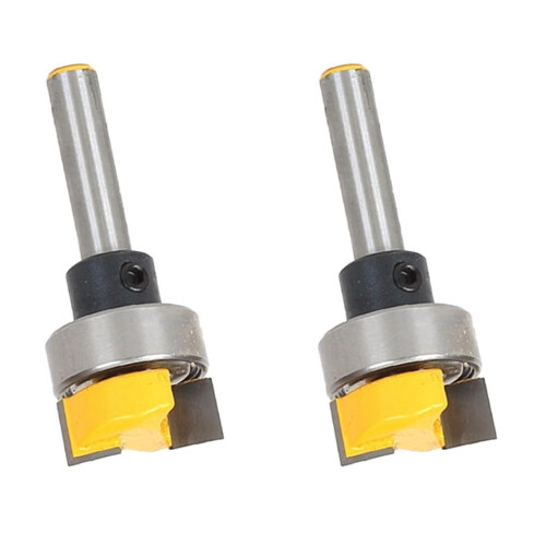 2Pieces 1/4" Shank Flush Trim Hinge Mortise Template Router Mill Bit 2