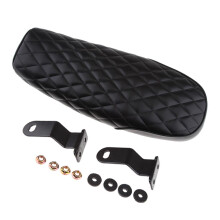 Black Motorcycle Cafe Racer Seat Flat Saddle for Vintage Street Bike
