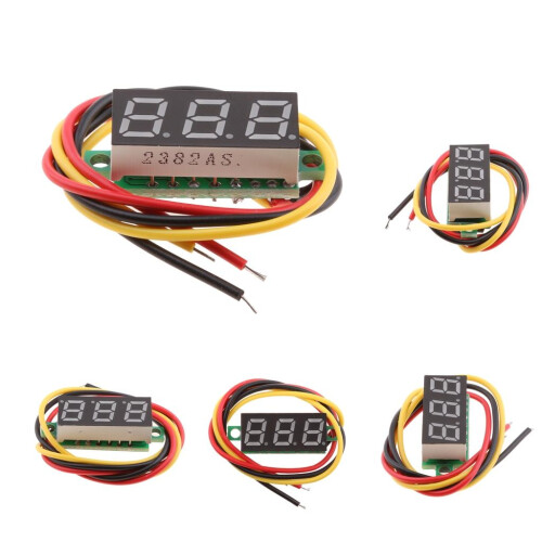 5x 0.28 Inch 3 Wire LED DC 0-100V Voltmeter Digital Voltage Meter Test 2