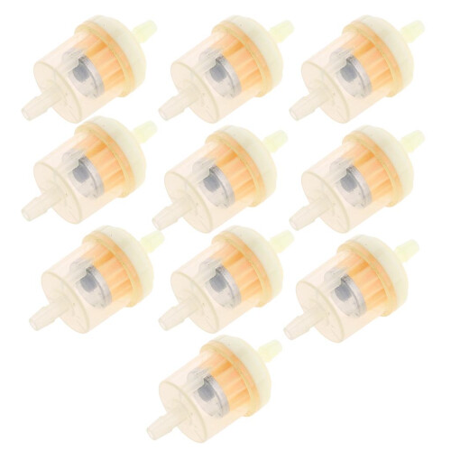 10pcs Plastic Universal Motorcycle Petrol Inline Fuel Filter for 7mm P