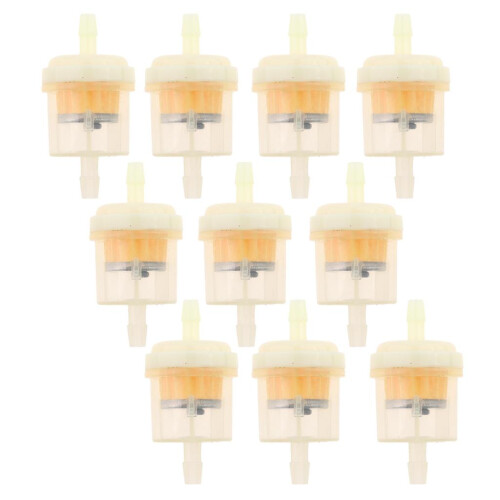 10pcs Plastic Universal Motorcycle Petrol Inline Fuel Filter for 7mm P 2
