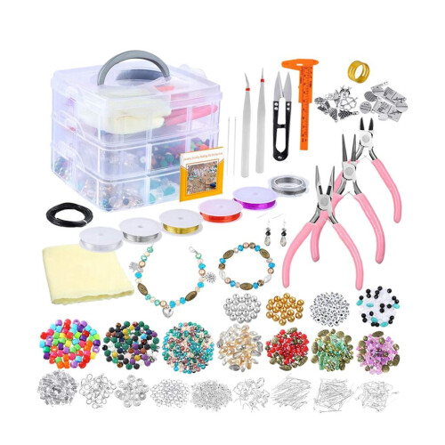 1set Jewelry Making Starter Kit DIY Accessory Tools Beads Pliers Pins 1