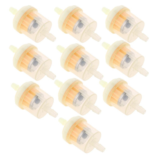 10pcs Plastic Universal Motorcycle Petrol Inline Fuel Filter for 7mm P 1