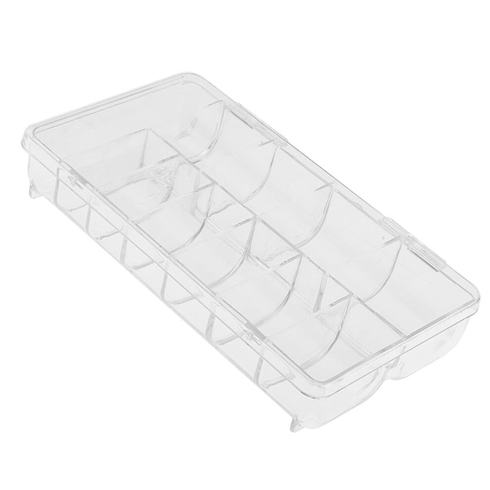 Clear Empty Compartments False Nail Art Tips Cell Storage Box Containe
