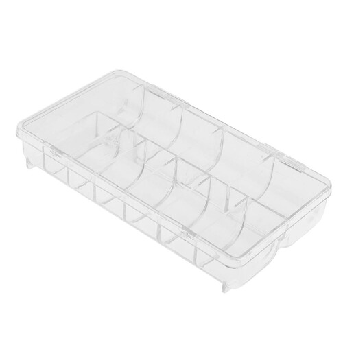 Clear Empty Compartments False Nail Art Tips Cell Storage Box Containe 1