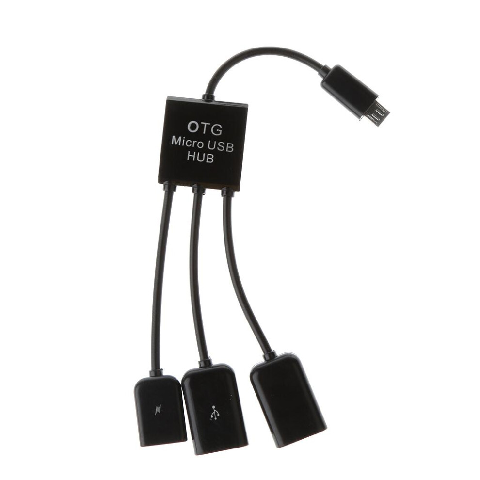 3In1 Micro Usb Otg Hub Host Extension Adapter Cable For Android Phone 6901423020696