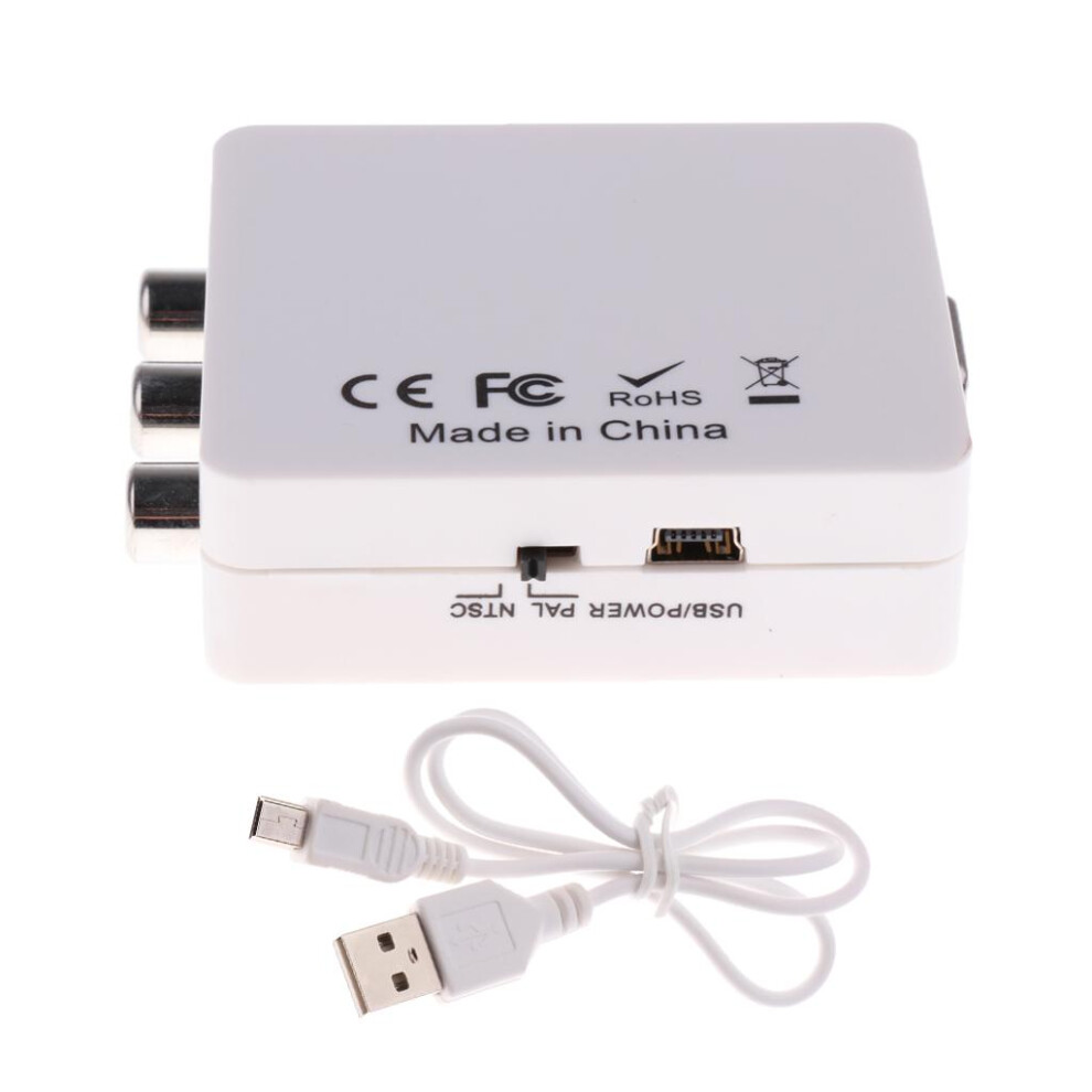 Vga To Rca Av Converter Vga2av Audio Adapter Support 1080P Ntsc Pal Fo 6901423025370
