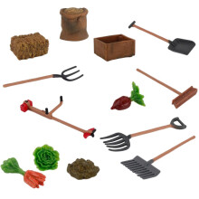 13Pcs Gardening Tool Toy Trowel Fork Mower Wooden Handles Farm Plantin