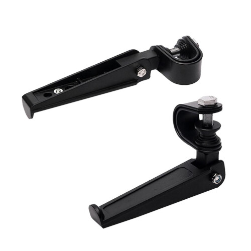 Pair Black Universal Motorcycle Foot Pegs Bracket Folding Engine Crash