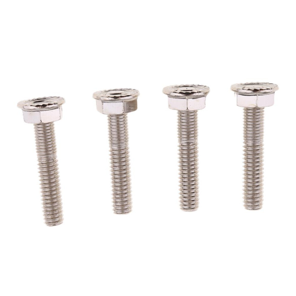 4Pcs Silver M8 Bolt Exhaust Port Stud Nuts For Most Motorcycles 6901423025073