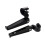 Pair Black Universal Motorcycle Foot Pegs Bracket Folding Engine Crash 3