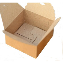 12PCS Brown Kraft Paper Gift Boxes Party Wedding Box Square for Craft