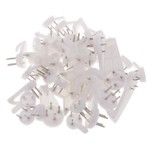40 Mixed Shapes Durable Plastic Hard Wall Hooks Photo Picture Frame Ha