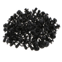 100Pcs Plastic Rivets Car Bumper Fender Clips Door Panel Screws 6mm Ho