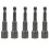 5 Piece 10mm Hex Socket Sleeve Nozzles Magnetic Nut Driver Drill Bit T 3