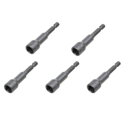 5 Piece 10mm Hex Socket Sleeve Nozzles Magnetic Nut Driver Drill Bit T 1