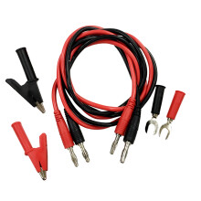 4mm Banana Plug Test Leads with Alligator Clips and Spade Lugs