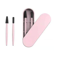 Kompakt kosmetiketui Genanvendelig øjenvippebørste, bløde børstehår for ergonomisk design, professionel børste makeupkam Let makeupværktøj