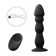 Intim nydelsesforstærker, anallegetøj fremstillet af dobbeltdensitetssilikone, vandtæt fjernbetjent analstimulator, prostatamassage for forbedret