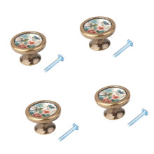 4x Assorted Vintage Brass Cabinet Door Cupboard Drawer Handle Knob