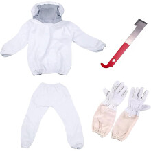 Beekeeper's Elite Protection, Professional Apiarist Full Body Suit, Lightweight Material & Detachable Hood for Men Women (1PCS)