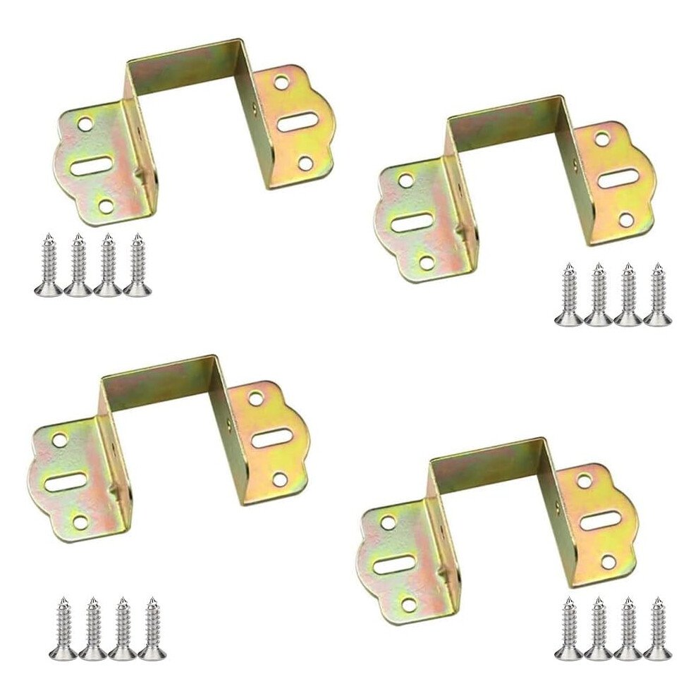 Home Furniture Connector, U-Shaped Unibody Structure Brackets For Strong Load-Bearing Capacity And Easy Installation, Zinc Plated 90 Degree Angle 9433291725481
