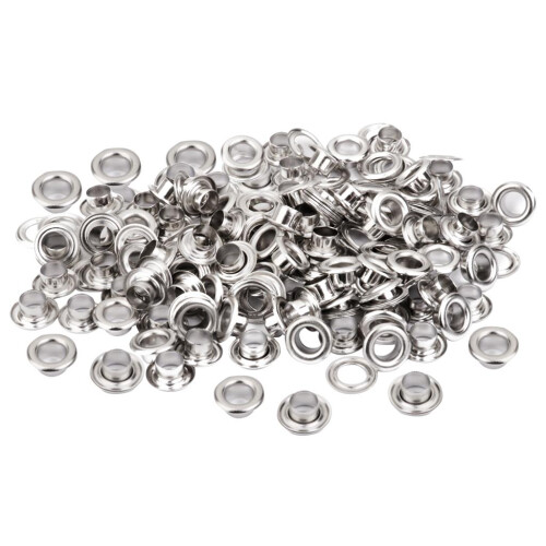 100 Sets 5mm Eyelet Grommet Hole Rivets w/Lip