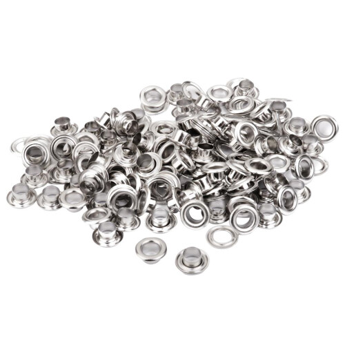 100 Sets 5mm Eyelet Grommet Hole Rivets w/Lip 1