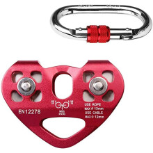 Braided Arborist Rope Elite Keylock Screw-Lok Carabiner, Industrial Strength Stainless Steel and Aluminum for Heavy Duty Locking, Camping, Hiking,