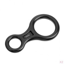 2 Pcs Figure 8 Shape Rock Climbing Rappel Abseil Rope Rescue Descender