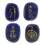 4pieces Natural Crystal Egg Stone Polished Engraved Lapis Lazuli Gemst 1