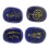 4pieces Natural Crystal Egg Stone Polished Engraved Lapis Lazuli Gemst 3