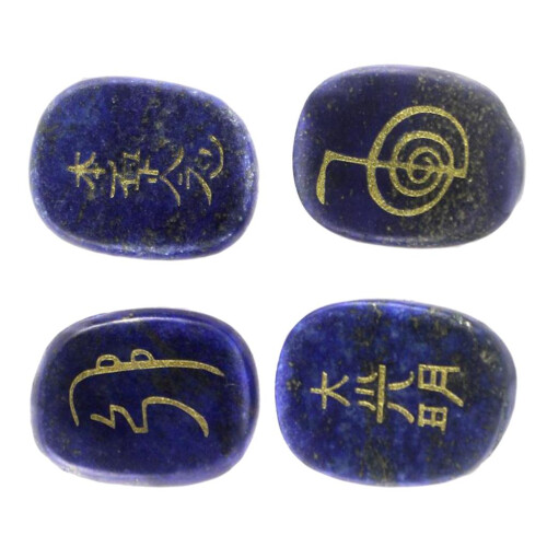 4pieces Natural Crystal Egg Stone Polished Engraved Lapis Lazuli Gemst 2