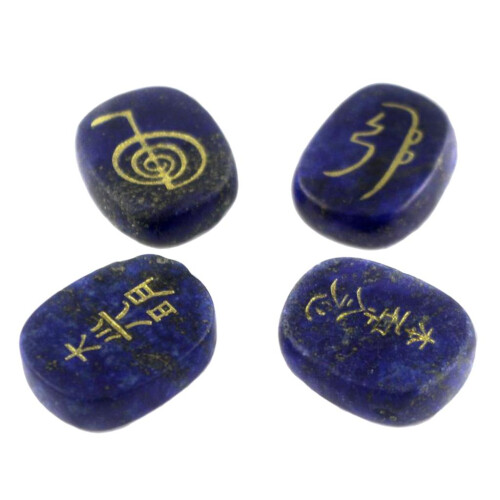4pieces Natural Crystal Egg Stone Polished Engraved Lapis Lazuli Gemst 1