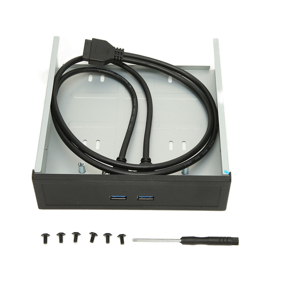 Dual Port Usb 3.0 Front Panel Hub 5.25Inch 19Pin Header Backward Compatible Fast Charging Sturdy Metal Construction Super Speed Ports For Windows 9176269618025