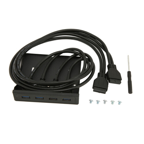 Μπροστινός πίνακας USB HUB για υπολογιστή, υποδοχή μητρικής πλακέτας με διπλό 19