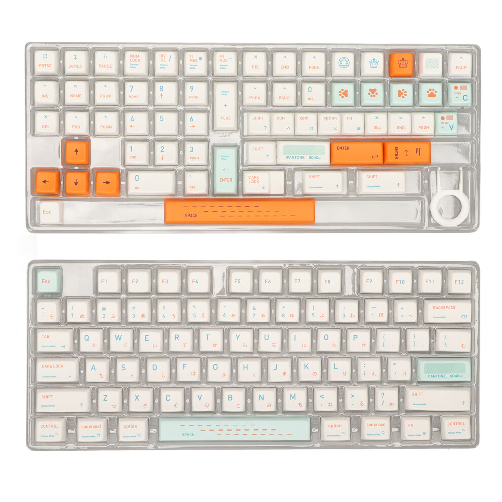 Custom Key Caps, Ergonomic Arrangement Shine Through Pbt Double-Shot Keycaps, Wide Compatibility With Standard And Non-Standard Keycap Kits For 9405630483956