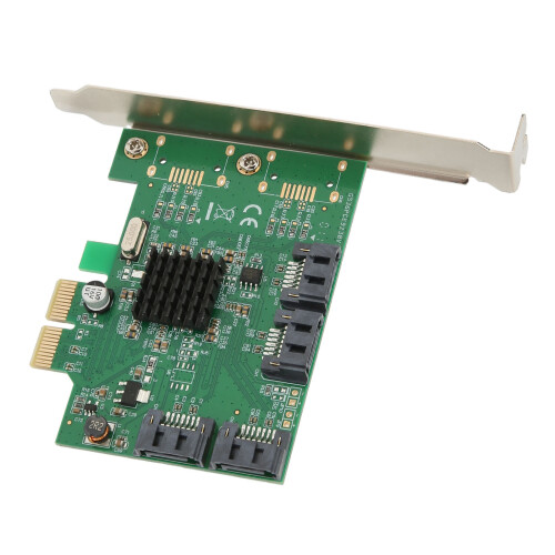 Port Adapter Card with Asmedia1064 Chipset and SATA Controller Expansion Card Features for RAID Support and System Boot Disk Configuration 1